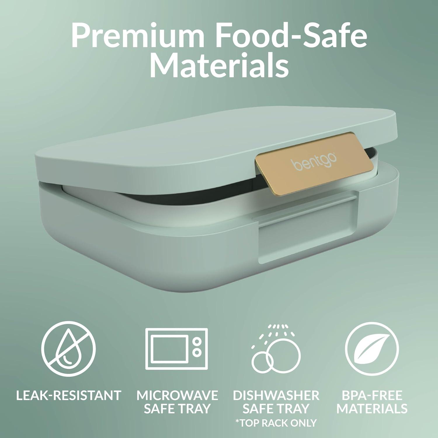imageBentgo Modern Adult amp Teen Bento Lunch Box 34 Compartments LeakResistant 55 Cup Capacity44 fl oz Improved Locking Clips Reusable BPAFree DishwasherMicrowave Safe Tray Mint GreenMint Green