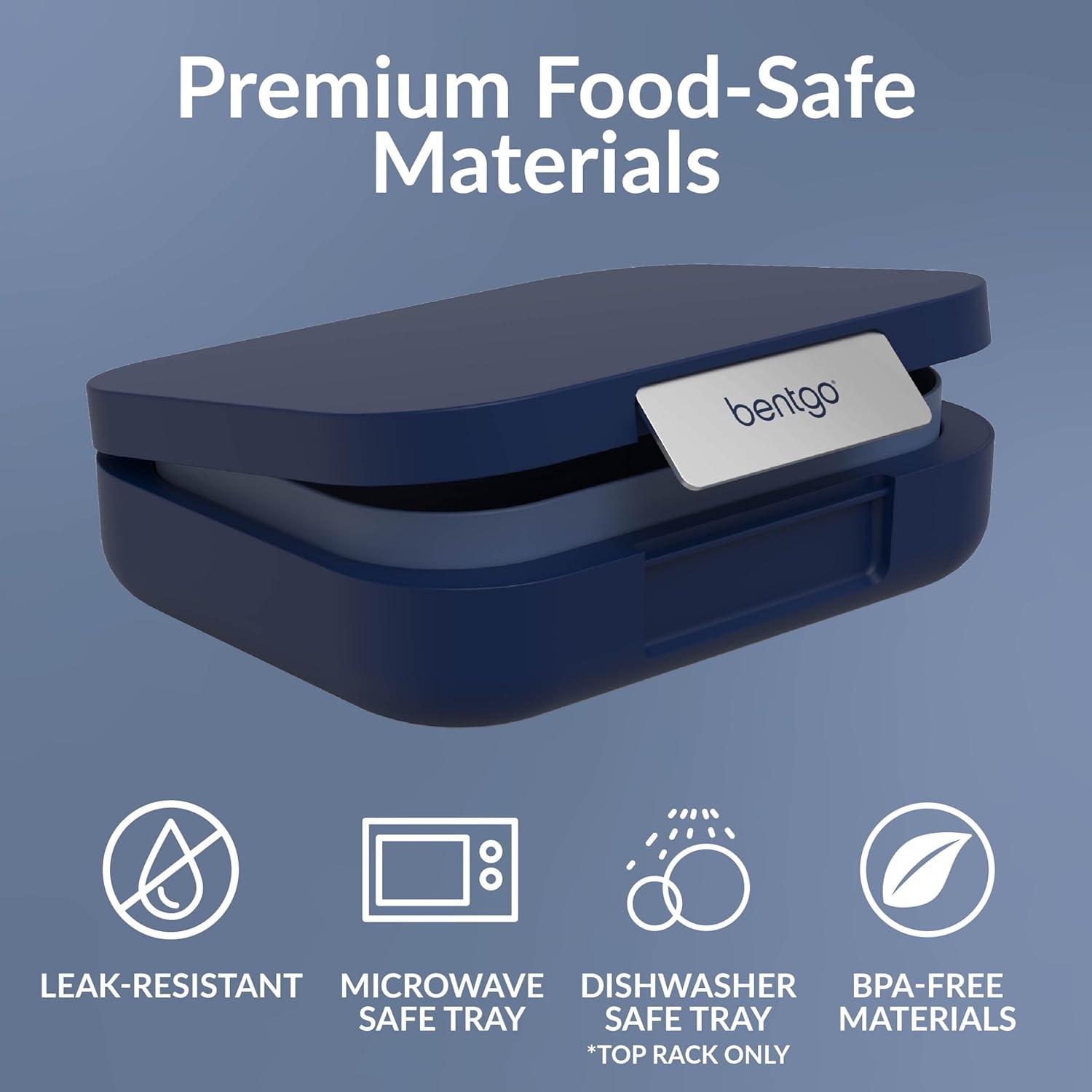 imageBentgo Modern Adult amp Teen Bento Lunch Box 34 Compartments LeakResistant 55 Cup Capacity44 fl oz Improved Locking Clips Reusable BPAFree DishwasherMicrowave Safe Tray Mint GreenNavy