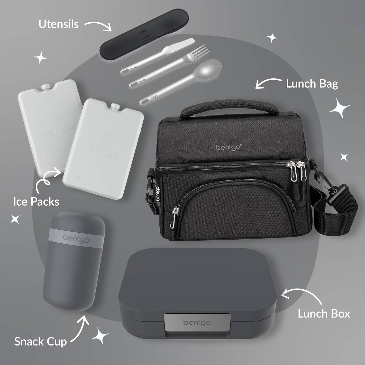 imageBentgo Modern Adult amp Teen Bento Lunch Box 34 Compartments LeakResistant 55 Cup Capacity44 fl oz Improved Locking Clips Reusable BPAFree DishwasherMicrowave Safe Tray Mint GreenDark Gray