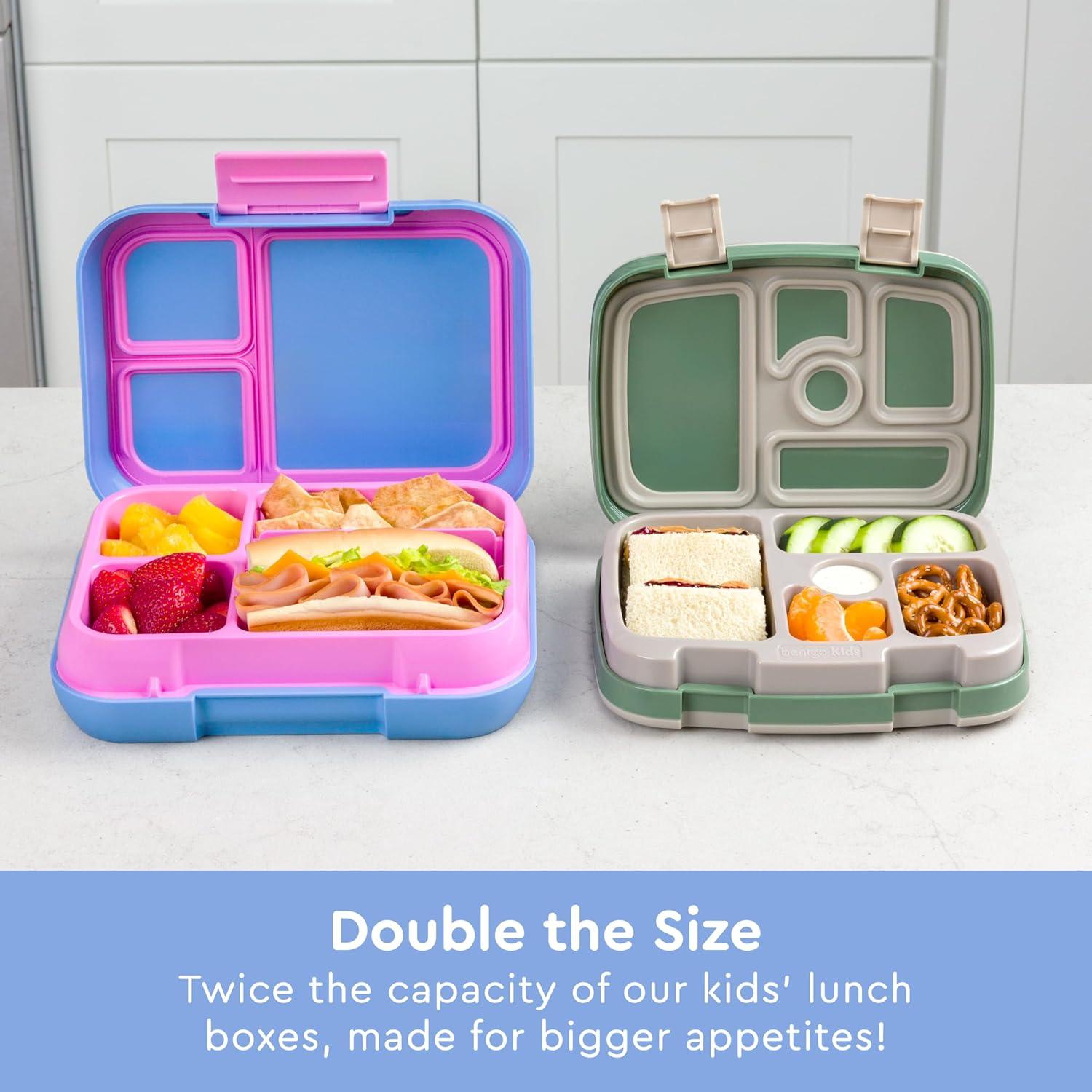 imageBentgo Pop LeakProof Lunch Box amp Removable Divider for Ages 8 amp Teens Lunch Container Holds 5 Cups of Food 34 Compartments MicrowaveDishwasher Safe 2 Year Warranty PeriwinklePinkPeriwinklePink