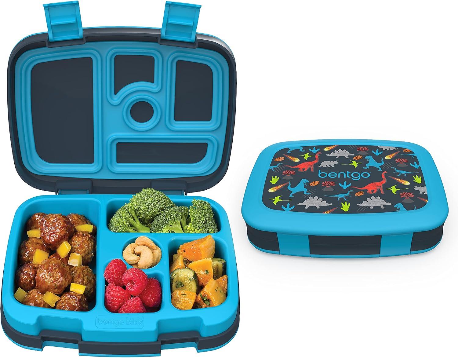 imageBentgo Prints Insulated Lunch Bag Set With Kids BentoStyle Lunch Box Dinosaur