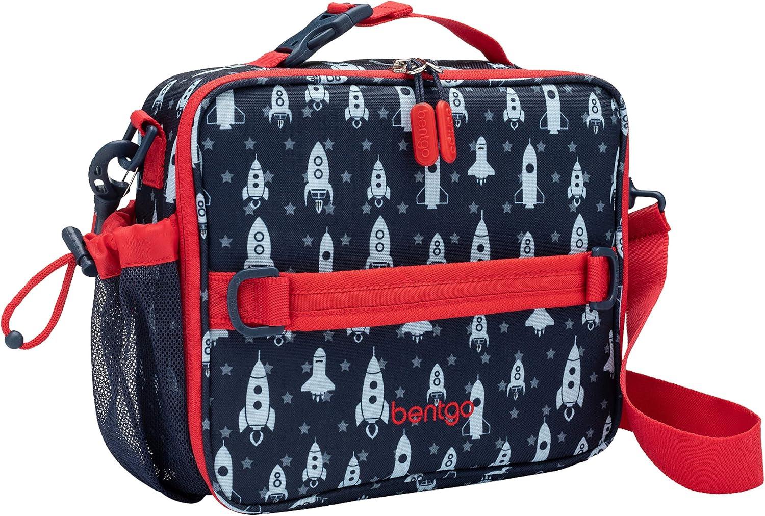 imageBentgo Prints Insulated Lunch Bag Set With Kids BentoStyle Lunch Box Space Rockets