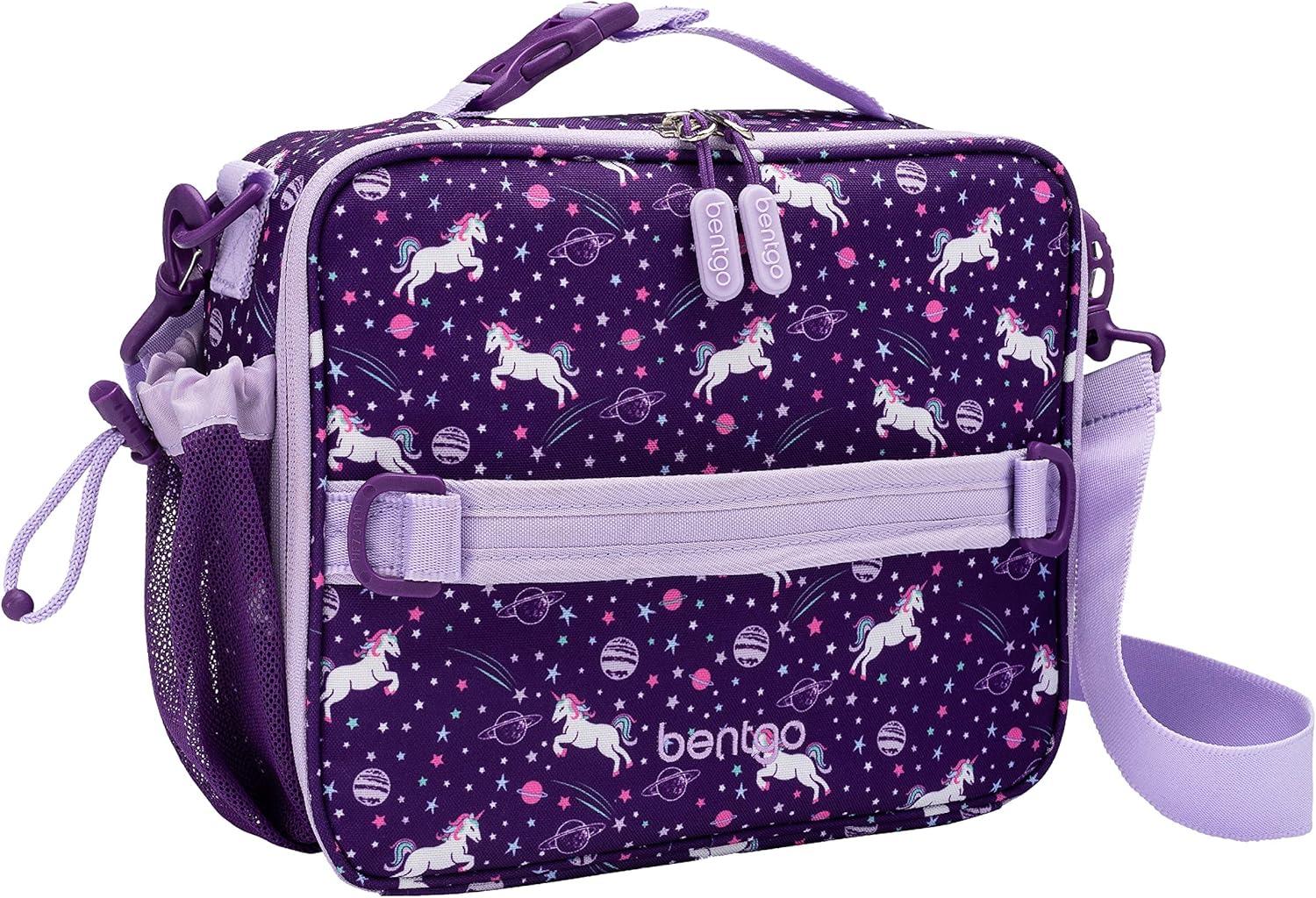 imageBentgo Prints Insulated Lunch Bag Set With Kids BentoStyle Lunch Box Unicorn