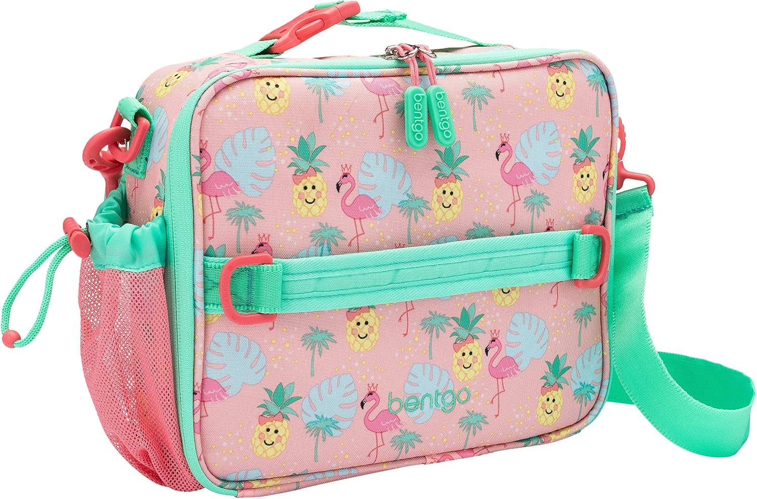 imageBentgo Prints Insulated Lunch Bag Set With Kids BentoStyle Lunch Box and 4 Reusable Ice Packs Tropical