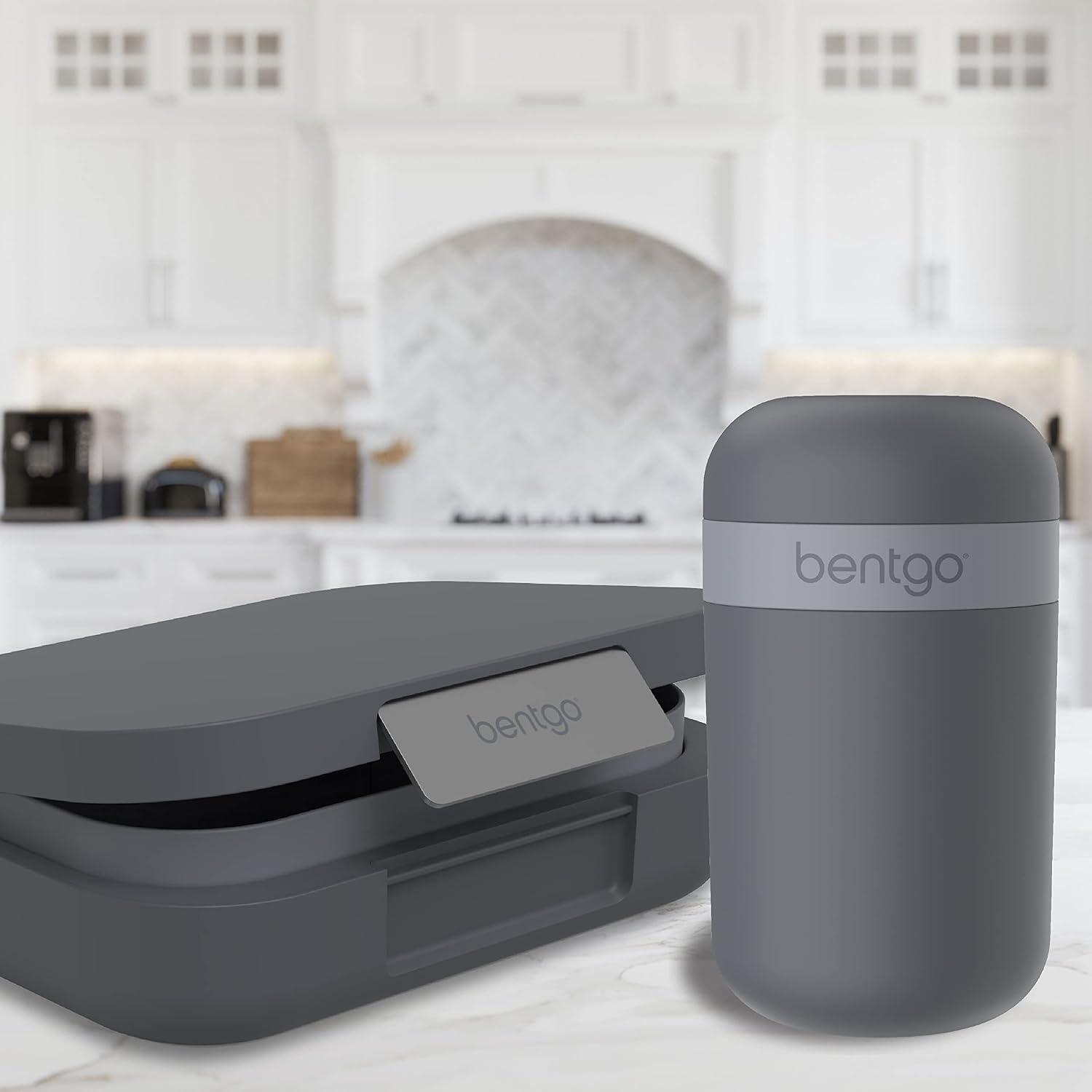 imageBentgo Snack Cup Reusable Snack Container with LeakProof Design Toppings Compartment and DualSealing Lid Portable amp Lightweight for Work Travel Gym Dishwasher Safe Dark GrayDark Gray