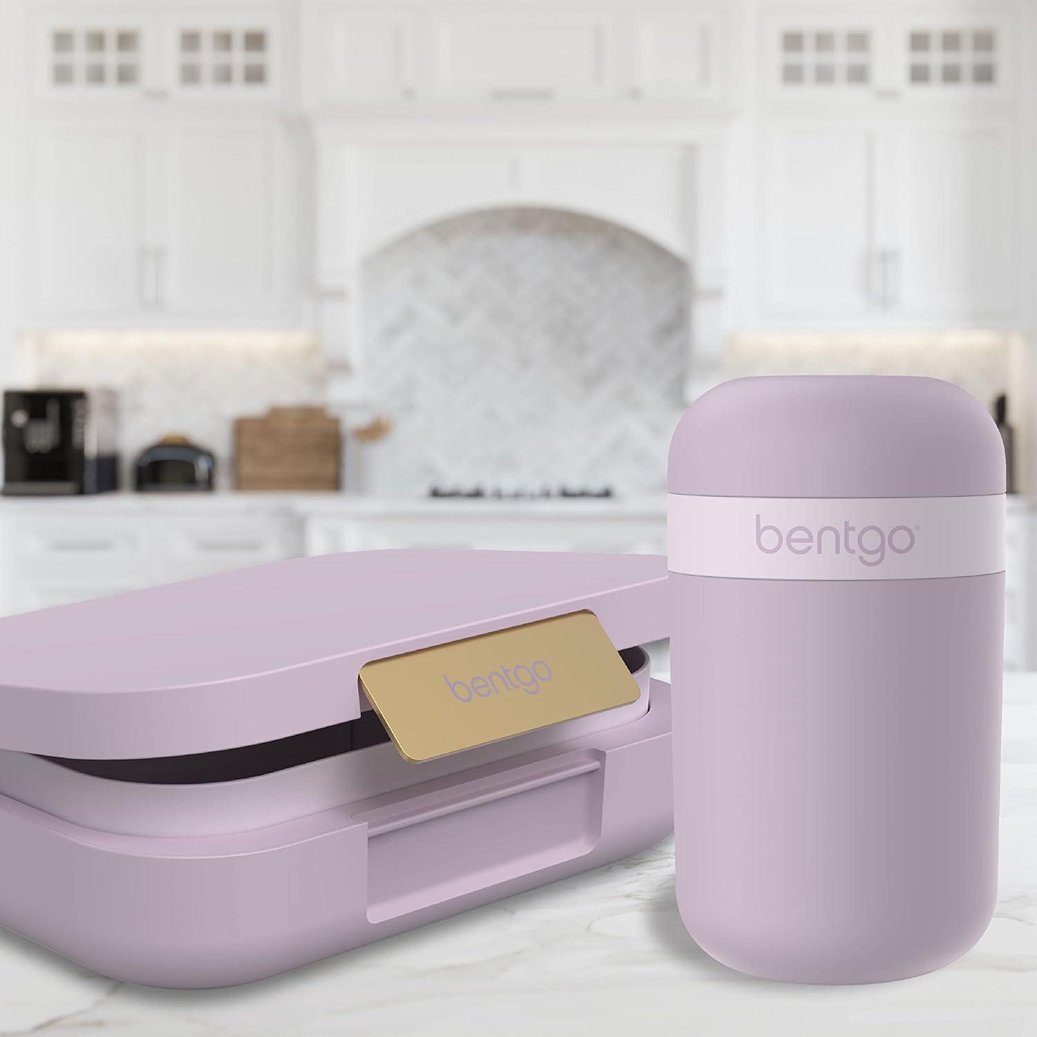 imageBentgo Snack Cup Reusable Snack Container with LeakProof Design Toppings Compartment and DualSealing Lid Portable amp Lightweight for Work Travel Gym Dishwasher Safe Dark GrayOrchid