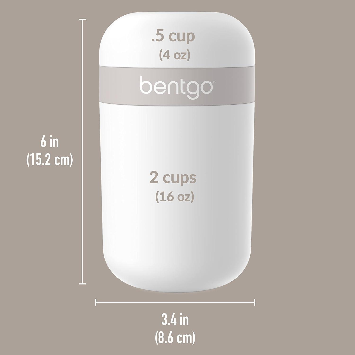 imageBentgo Snack Cup Reusable Snack Container with LeakProof Design Toppings Compartment and DualSealing Lid Portable amp Lightweight for Work Travel Gym Dishwasher Safe Dark GrayWhite