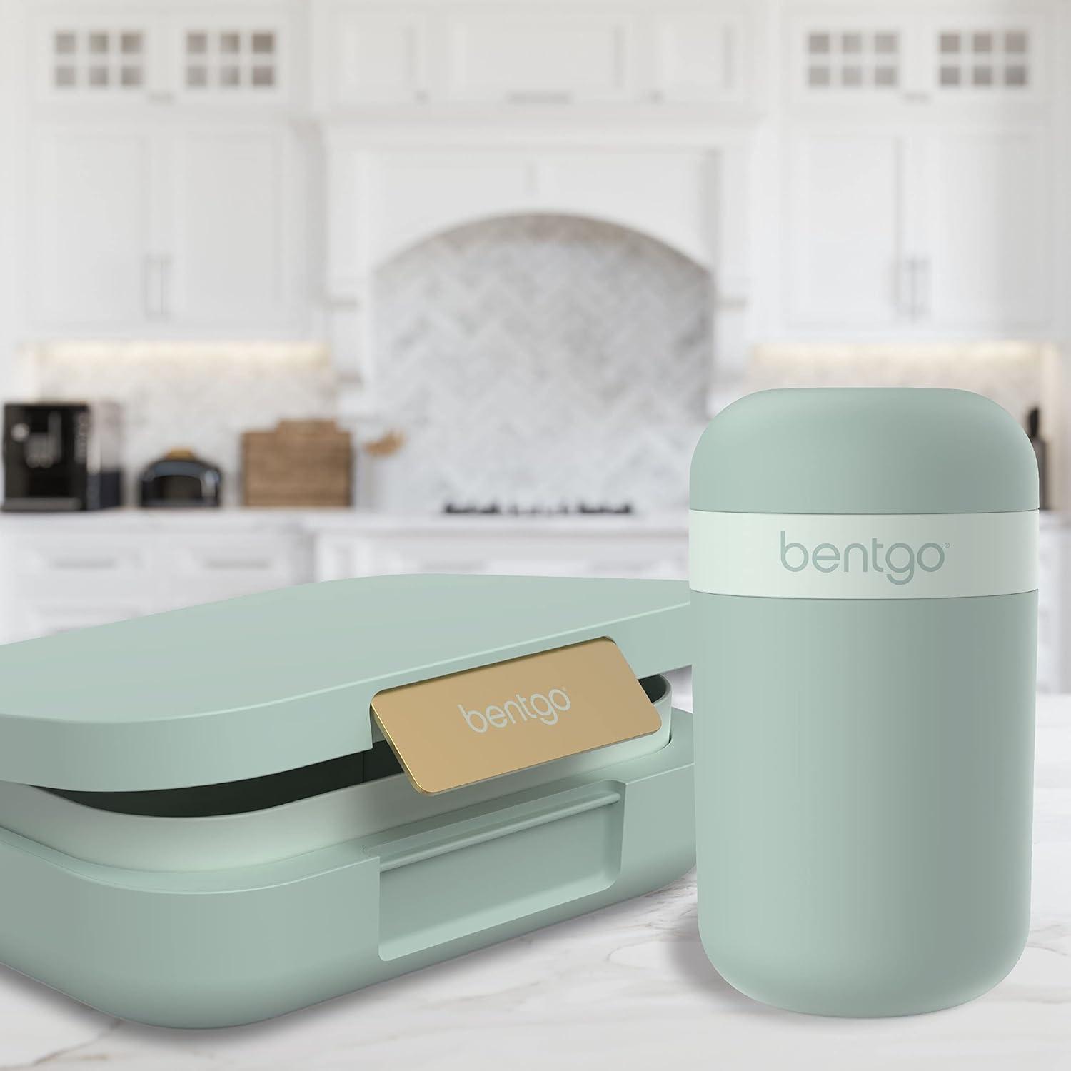 imageBentgo Snack Cup Reusable Snack Container with LeakProof Design Toppings Compartment and DualSealing Lid Portable amp Lightweight for Work Travel Gym Dishwasher Safe Dark GrayMint Green