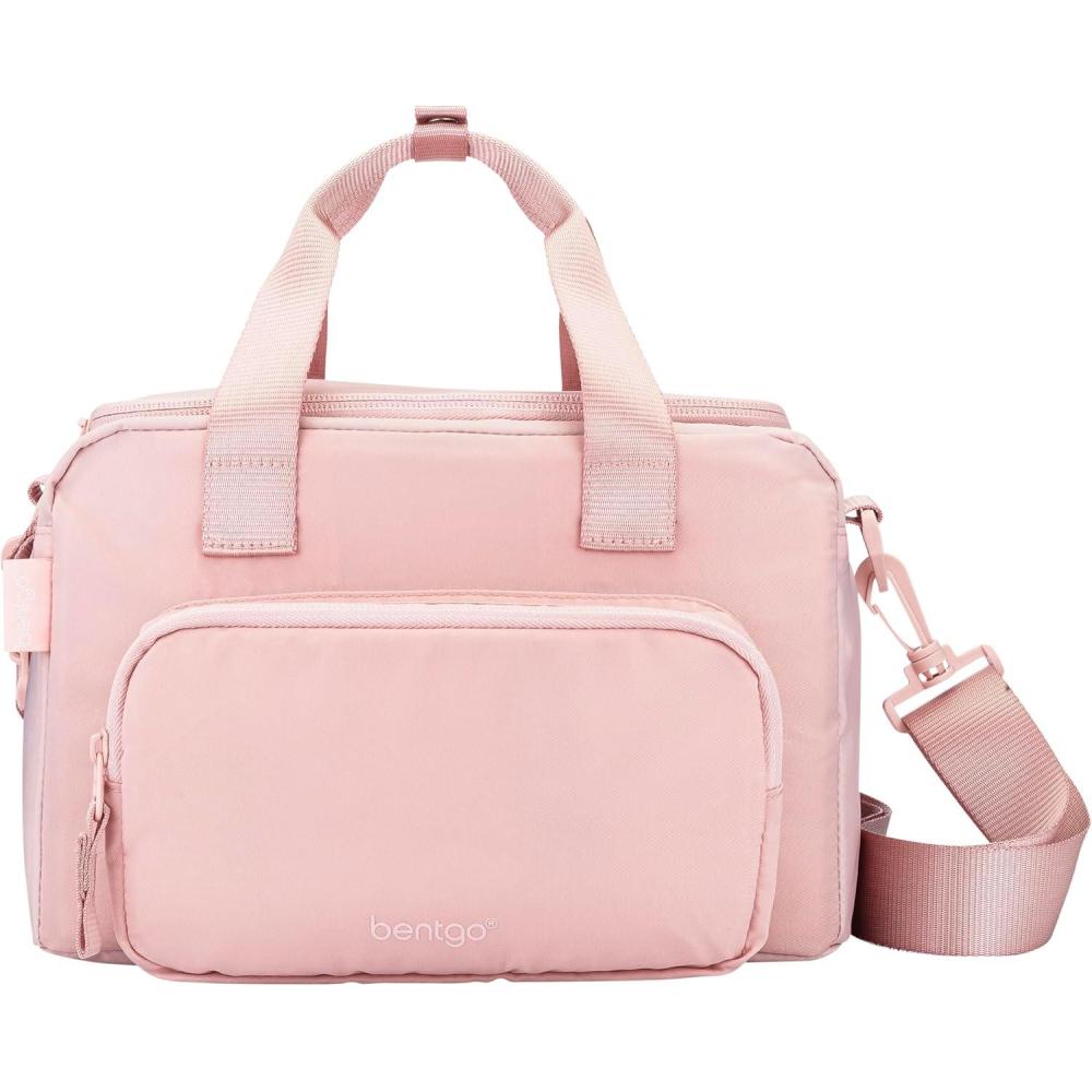 imageBentgo Insulated Lunch Bag ExtraLarge Capacity Adult Lunch Bag with Shoulder Strap and External Storage Compartment Durable Lightweight Ideal for Work School amp Meals On the Go LavenderSoft Blush