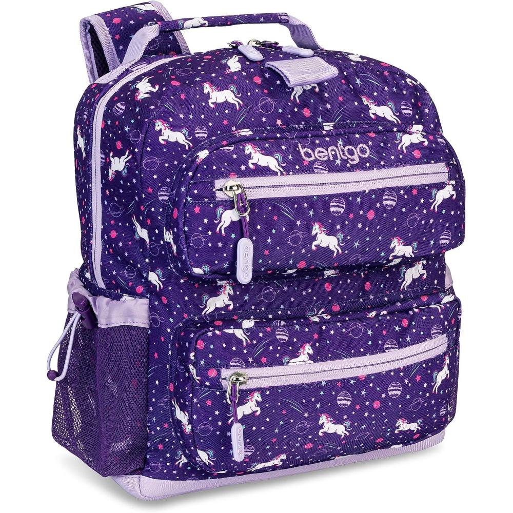 imageBentgo Kids Backpack Whimsy amp Wonder Collection Lightweight 14 for School Travel amp Daycare Ideal for Kids 4 Durable amp WaterResistant Roomy Interior Loop for Lunch Bag Spots amp DotsUnicorn