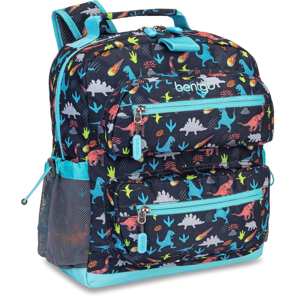 imageBentgo Kids Backpack Whimsy amp Wonder Collection Lightweight 14 for School Travel amp Daycare Ideal for Kids 4 Durable amp WaterResistant Roomy Interior Loop for Lunch Bag Spots amp DotsDinosaur