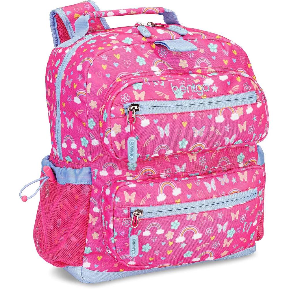 imageBentgo Kids Backpack Whimsy amp Wonder Collection Lightweight 14 for School Travel amp Daycare Ideal for Kids 4 Durable amp WaterResistant Roomy Interior Loop for Lunch Bag Spots amp DotsRainbows