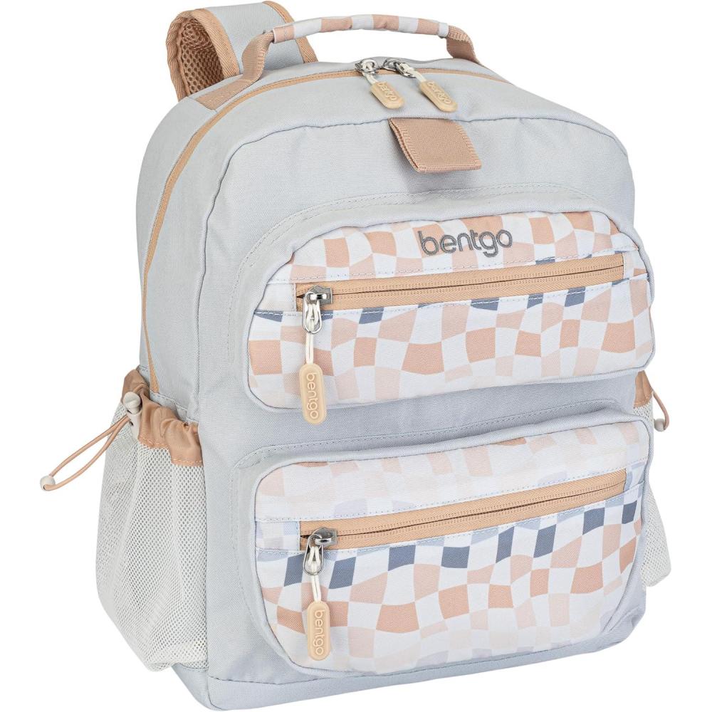 imageBentgo Kids Backpack Whimsy amp Wonder Collection  Lightweight 14 for School Travel amp Daycare  Ideal for Kids 4 Durable amp WaterResistant Roomy Interior Loop for Lunch Bag Spots amp DotsChecker Gradient