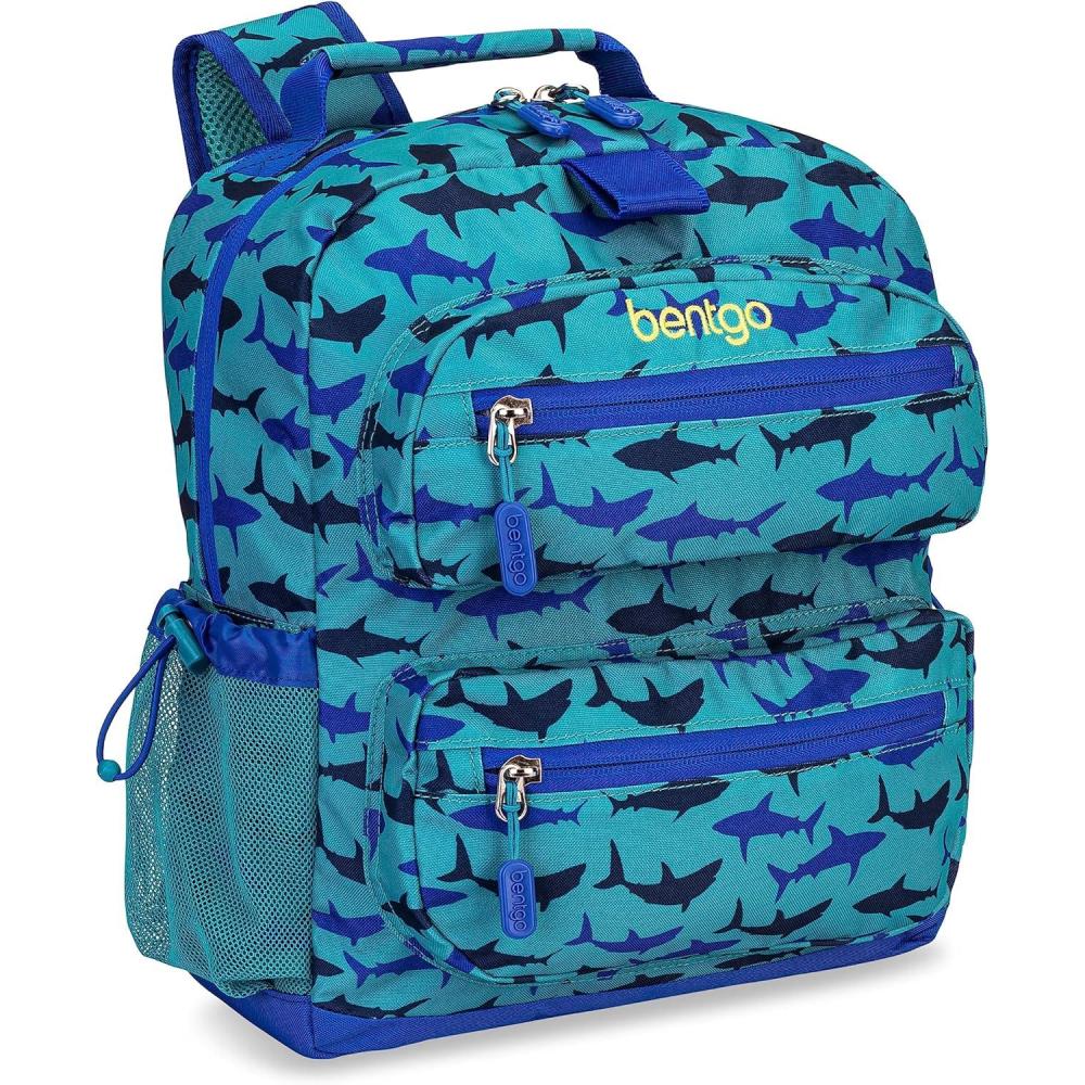 imageBentgo Kids Backpack Whimsy amp Wonder Collection Lightweight 14 for School Travel amp Daycare Ideal for Kids 4 Durable amp WaterResistant Roomy Interior Loop for Lunch Bag Spots amp DotsShark