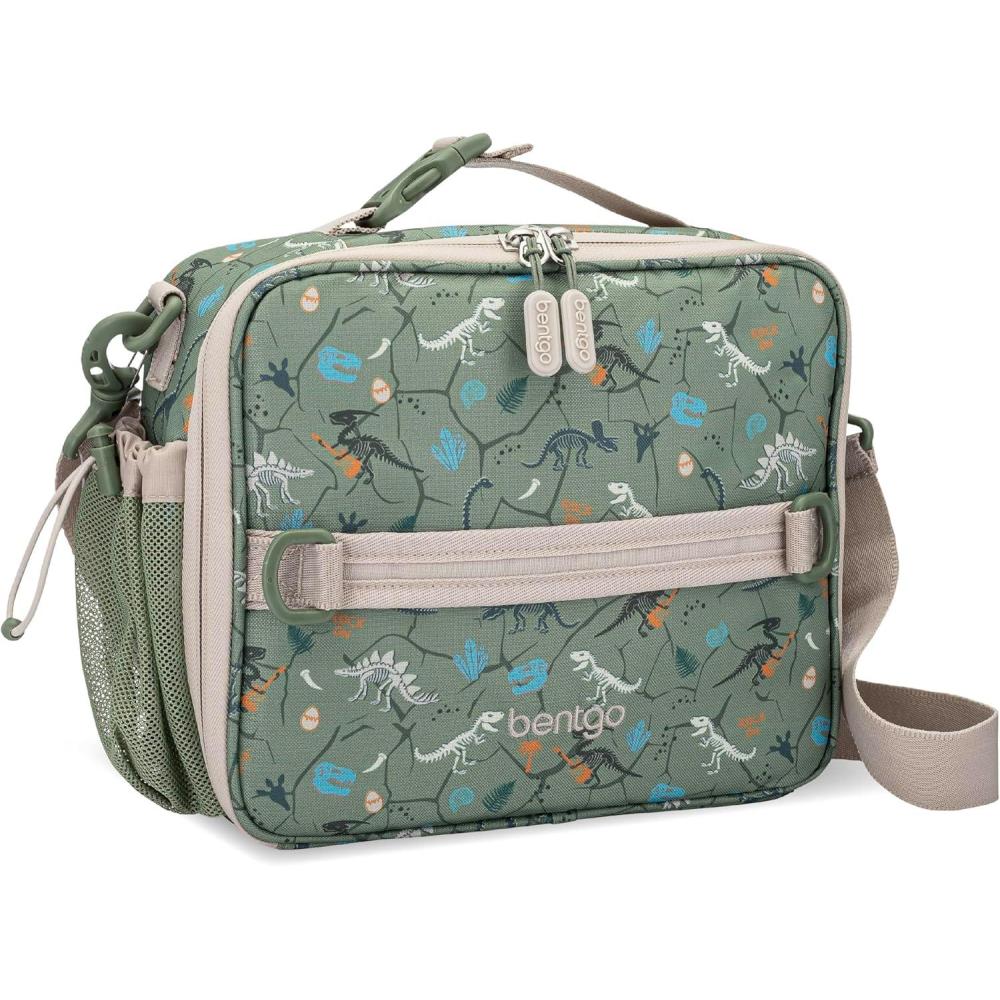 imageBentgo Kids Lunch Bag Whimsy amp Wonder Collection Durable DoubleInsulated Lunch Bag for Kids 3 Holds Lunch BoxWater BottleSnacks WaterResistant Fabric amp Zip Pockets Starry SprinkleDino Fossils