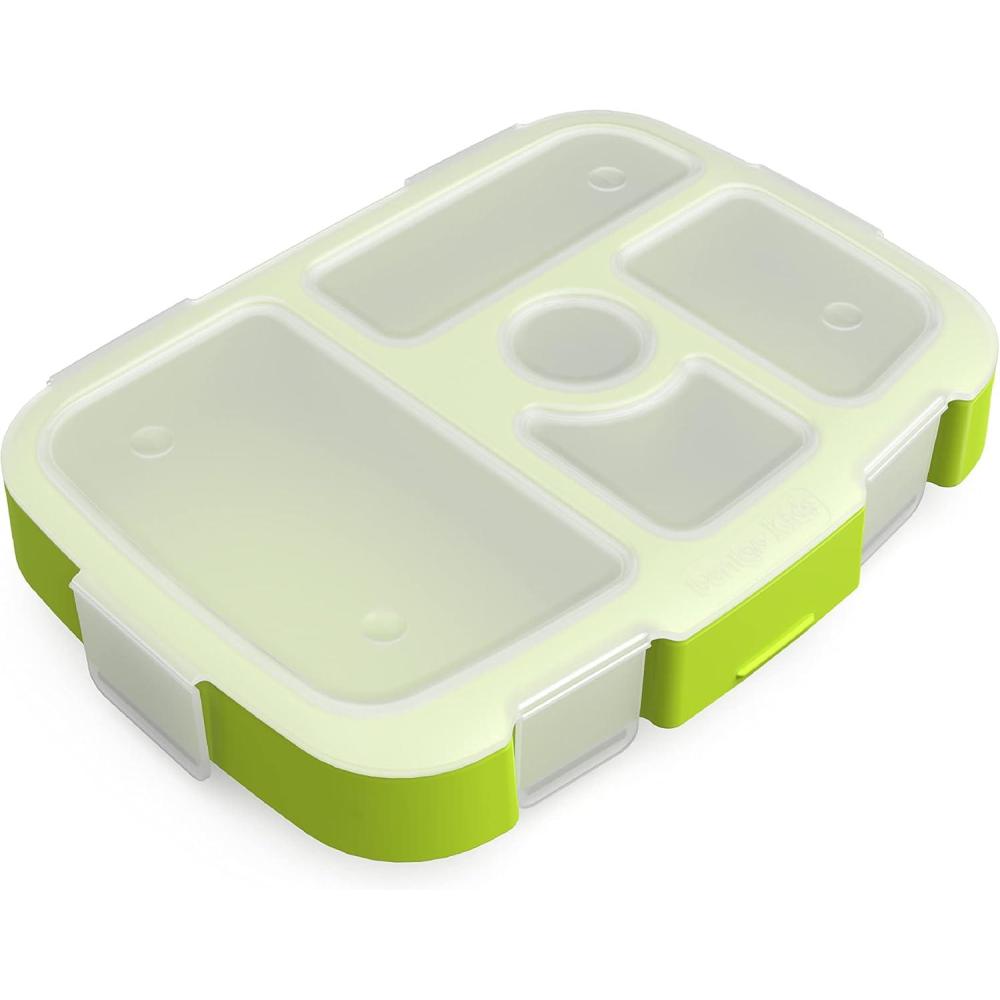 imageBentgo Kids Prints Tray with Transparent Cover  Reusable BPAFree 5Compartment Meal Prep Container with BuiltIn Portion Control for Healthy Meals At Home amp On the Go TrainsSubmarines