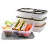 imageBentgo Easyboxes  Original Stackable Lunch Boxes  Reusable 3Compartment Food Containers for Kids and Adults  Bento Lunch Box for Meal Prep School amp Work  BPA Free Set of 4 PastelsEarth Tones