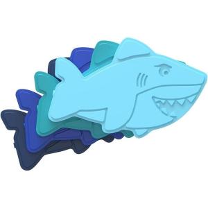 Bentgo Buddies Glitter Reusable Ice Packs – Slim Ice Packs for Lunch Boxes, Lunch Bags, and Coolers – Multicolored 4-Pack (Mermaid)(Shark)