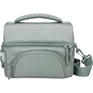 Bentgo Deluxe Lunch Bag – Durable and Insulated Lunch Tote with Zippered Outer Pocket, Internal Mesh Pocket, Padded & Adjustable Straps, & 2-Way Zippers – Fits Most Lunch Boxes (Khaki Green)(Khaki Green)
