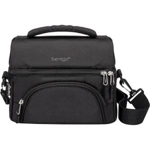 Bentgo Deluxe Lunch Bag – Durable and Insulated Lunch Tote with Zippered Outer Pocket, Internal Mesh Pocket, Padded & Adjustable Straps, & 2-Way Zippers – Fits Most Lunch Boxes (Khaki Green)(Carbon Black)