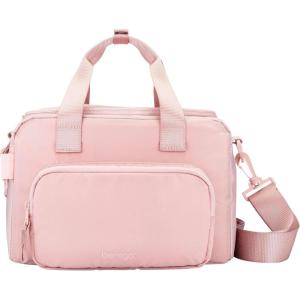 Bentgo Insulated Lunch Bag – Extra-Large Capacity Adult Lunch Bag with Shoulder Strap and External Storage Compartment, Durable, Lightweight, Ideal for Work, School, & Meals On the Go (Lavender)(Soft Blush)
