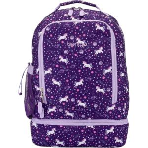 Bentgo Kids 2-in-1 Backpack & Insulated Lunch Bag – Glitter Designed 16” Backpack for School & Travel – Durable, Water Resistant, Padded, & Large Compartments (Glitter Edition – Petal Pink)(Unicorn)