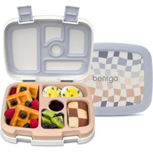 Bentgo Kids 5-Compartment Leak-Proof Bento-Style Lunch Box (Whimsy & Wonder Collection) – Ideal for Ages 3-7, Drop-Proof & Durable, Dishwasher Safe, & PFAS & BPA-Free Materials (Geo Speckle)(Checker Gradient)