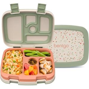 Bentgo Kids 5-Compartment Leak-Proof Bento-Style Lunch Box (Whimsy & Wonder Collection) – Ideal for Ages 3-7, Drop-Proof & Durable, Dishwasher Safe, & PFAS & BPA-Free Materials (Geo Speckle)(Geo Speckle)