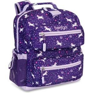 Bentgo Kids Backpack (Whimsy & Wonder Collection) – Lightweight 14’’ for School, Travel & Daycare – Ideal for Kids 4+, Durable & Water-Resistant, Roomy Interior, Loop for Lunch Bag (Spots & Dots)(Unicorn)