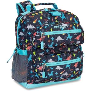 Bentgo Kids Backpack (Whimsy & Wonder Collection) – Lightweight 14’’ for School, Travel & Daycare – Ideal for Kids 4+, Durable & Water-Resistant, Roomy Interior, Loop for Lunch Bag (Spots & Dots)(Dinosaur)