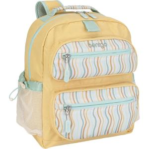 Bentgo Kids Backpack (Whimsy & Wonder Collection) – Lightweight 14’’ for School, Travel & Daycare – Ideal for Kids 4+, Durable & Water-Resistant, Roomy Interior, Loop for Lunch Bag (Spots & Dots)(Wavy)