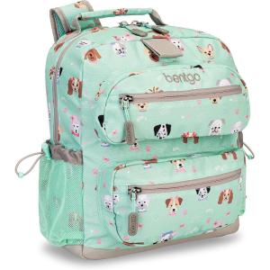 Bentgo Kids Backpack (Whimsy & Wonder Collection) – Lightweight 14’’ for School, Travel & Daycare – Ideal for Kids 4+, Durable & Water-Resistant, Roomy Interior, Loop for Lunch Bag (Spots & Dots)(Puppy Love)