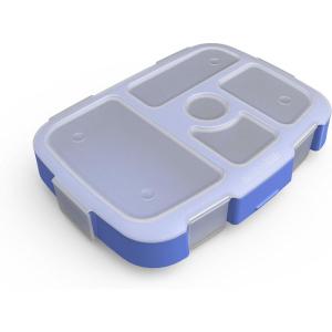 Bentgo Kids Brights Tray (Violet) with Transparent Cover – Reusable, BPA-Free, 5-Compartment Meal Prep Container with Built-In Portion Control for Healthy At-Home Meals and On-the-Go Lunches(Violet)