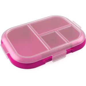 Bentgo Kids Chill Tray with Transparent Cover – Reusable, BPA-Free, 4-Compartment Meal Prep Container with Built-In Portion Control for Healthy On-the-Go Lunches (Confetti Edition: Vivid Orchid)(Fuchsia/Teal)