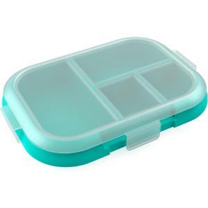 Bentgo Kids Chill Tray with Transparent Cover – Reusable, BPA-Free, 4-Compartment Meal Prep Container with Built-In Portion Control for Healthy On-the-Go Lunches (Confetti Edition: Vivid Orchid)(Electric Aqua)
