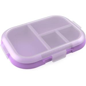Bentgo Kids Chill Tray with Transparent Cover – Reusable, BPA-Free, 4-Compartment Meal Prep Container with Built-In Portion Control for Healthy On-the-Go Lunches (Confetti Edition: Vivid Orchid)(Vivid Orchid Speckle)