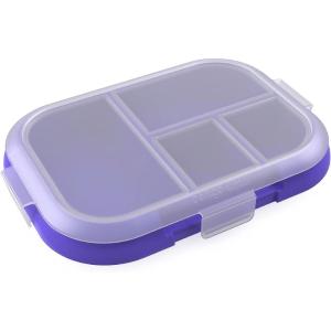 Bentgo Kids Chill Tray with Transparent Cover – Reusable, BPA-Free, 4-Compartment Meal Prep Container with Built-In Portion Control for Healthy On-the-Go Lunches (Confetti Edition: Vivid Orchid)(Electric Violet)