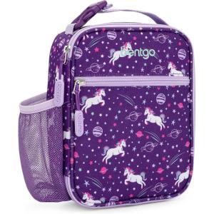 Bentgo® Kids Insulated Lunch Tote – Water-Resistant, Reusable, Lightweight & Durable Lunch Bag with Water Bottle Holder & Mesh Pocket, Fits Lunch Box & Water Bottle – Ideal for Ages 3+ (Puppy)(Unicorn)
