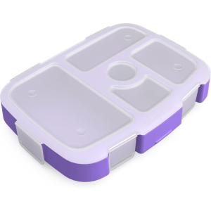 Bentgo® Kids Prints Tray with Transparent Cover – Reusable, BPA-Free, 5-Compartment Meal Prep Container with Built-In Portion Control for Healthy Meals At Home & On the Go (Trains)(Mermaids in the Sea)