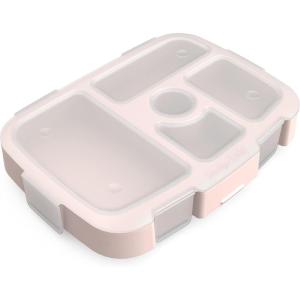 Bentgo® Kids Prints Tray with Transparent Cover – Reusable, BPA-Free, 5-Compartment Meal Prep Container with Built-In Portion Control for Healthy Meals At Home & On the Go (Trains)(Nature Adventure)