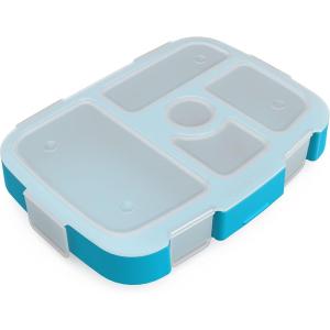 Bentgo® Kids Tray with Transparent Cover – Reusable, BPA-Free, 5-Compartment Meal Prep Container with Built-In Portion Control for Healthy Meals At Home & On the Go (Confetti Edition – Abyss Blue)(Confetti Edition – Abyss Blue)