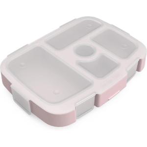 Bentgo® Kids Tray with Transparent Cover – Reusable, BPA-Free, 5-Compartment Meal Prep Container with Built-In Portion Control for Healthy Meals At Home & On the Go (Confetti Edition – Abyss Blue)(Glitter Edition – Petal Pink)