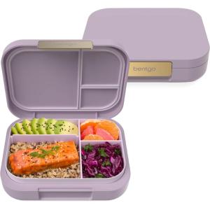 Bentgo Modern – Adult & Teen Bento Lunch Box; 3-4 Compartments, Leak-Resistant, 5.5 Cup Capacity/44 fl oz, Improved Locking Clips, Reusable, BPA-Free, Dishwasher/Microwave Safe Tray (Mint Green)(Orchid)