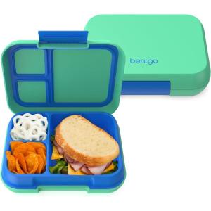 Bentgo Pop – Leak-Proof Lunch Box & Removable Divider for Ages 8+ & Teens – Lunch Container Holds 5 Cups of Food; 3-4 Compartments; Microwave/Dishwasher Safe; 2 Year Warranty (Periwinkle/Pink)(Spring Green/Blue)