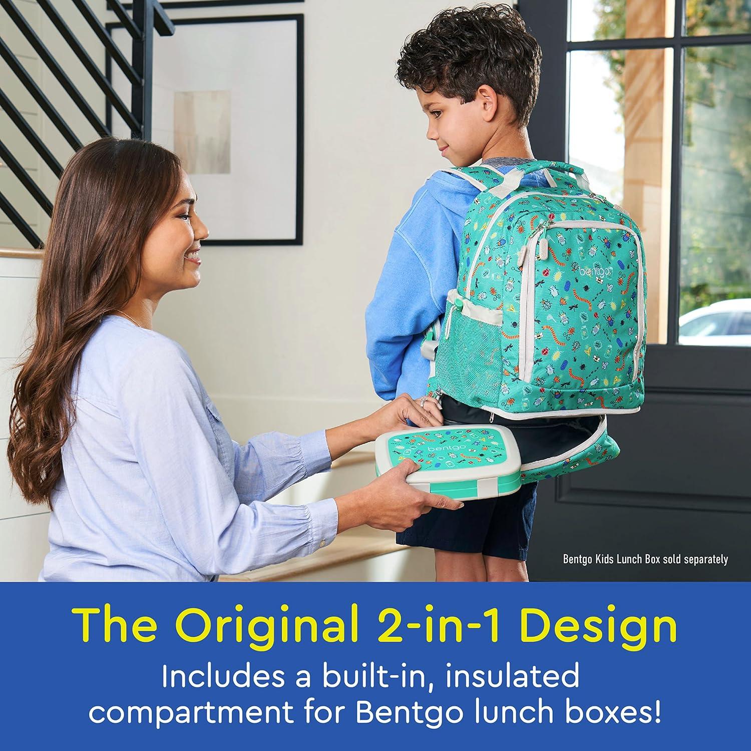 imageBentgo 2in1 Backpack amp Insulated Lunch Bag Set With Kids Prints Lunch Box Bug Buddies