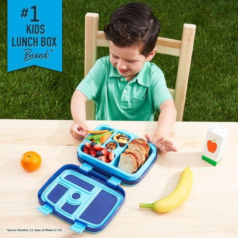 imageBentgo Kids 5Compartment Lunch Box Set With Lightweight 14 Kids Backpack Confetti Edition Abyss Blue