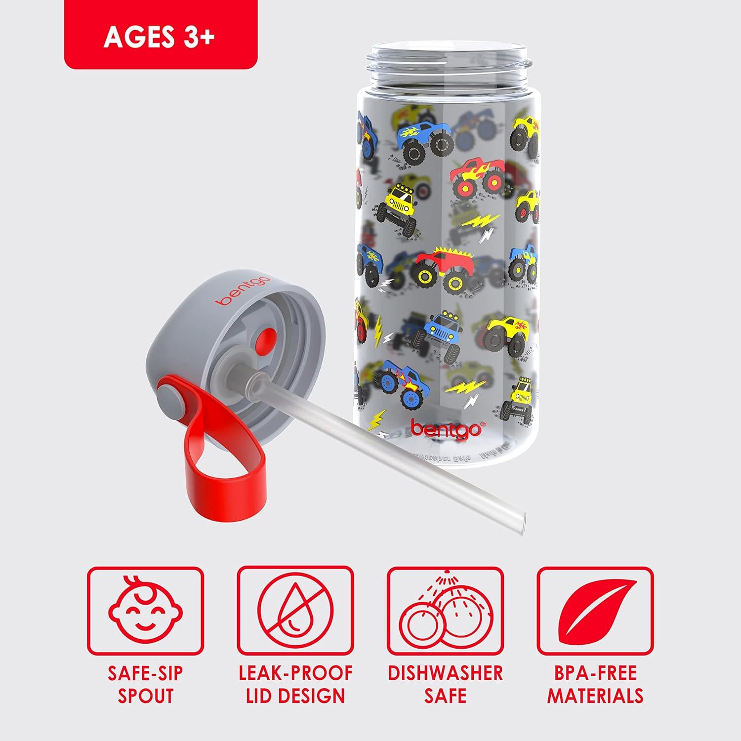 imageBentgo Kids Lunch Bag Set Water Bottle New amp Improved 2023 Trucks