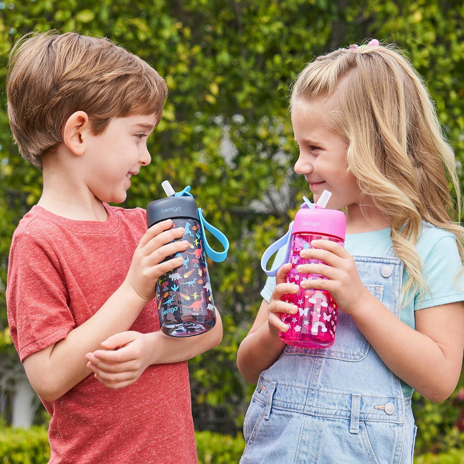 imageBentgo Kids Prints Lunch Box Kids Water Bottle New amp Improved 2023 Rainbows and Butterflies