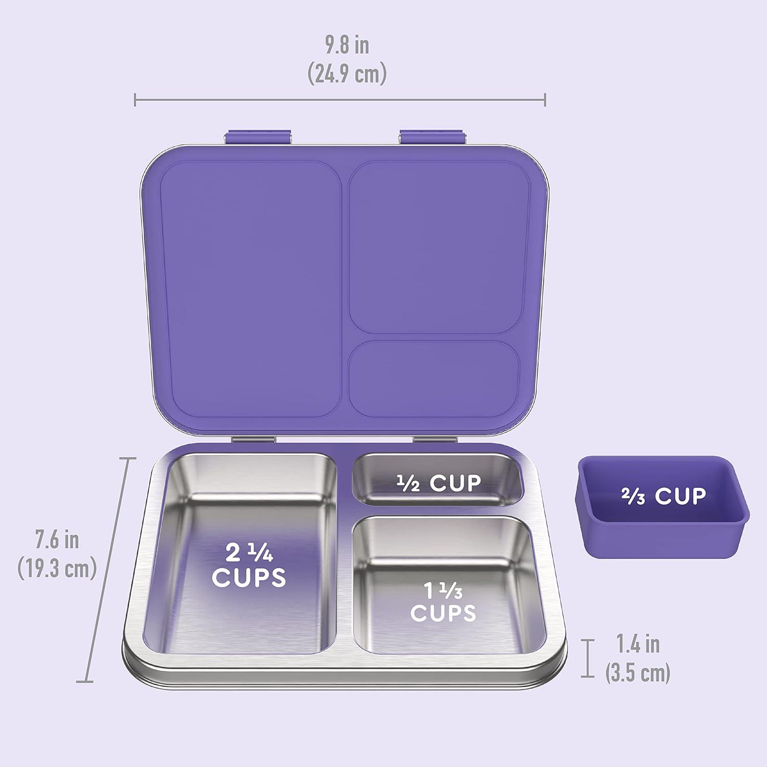 imageBentgo Kids Stainless Steel Lunch Box Set With Reusable Stainless Steel Utensils Purple