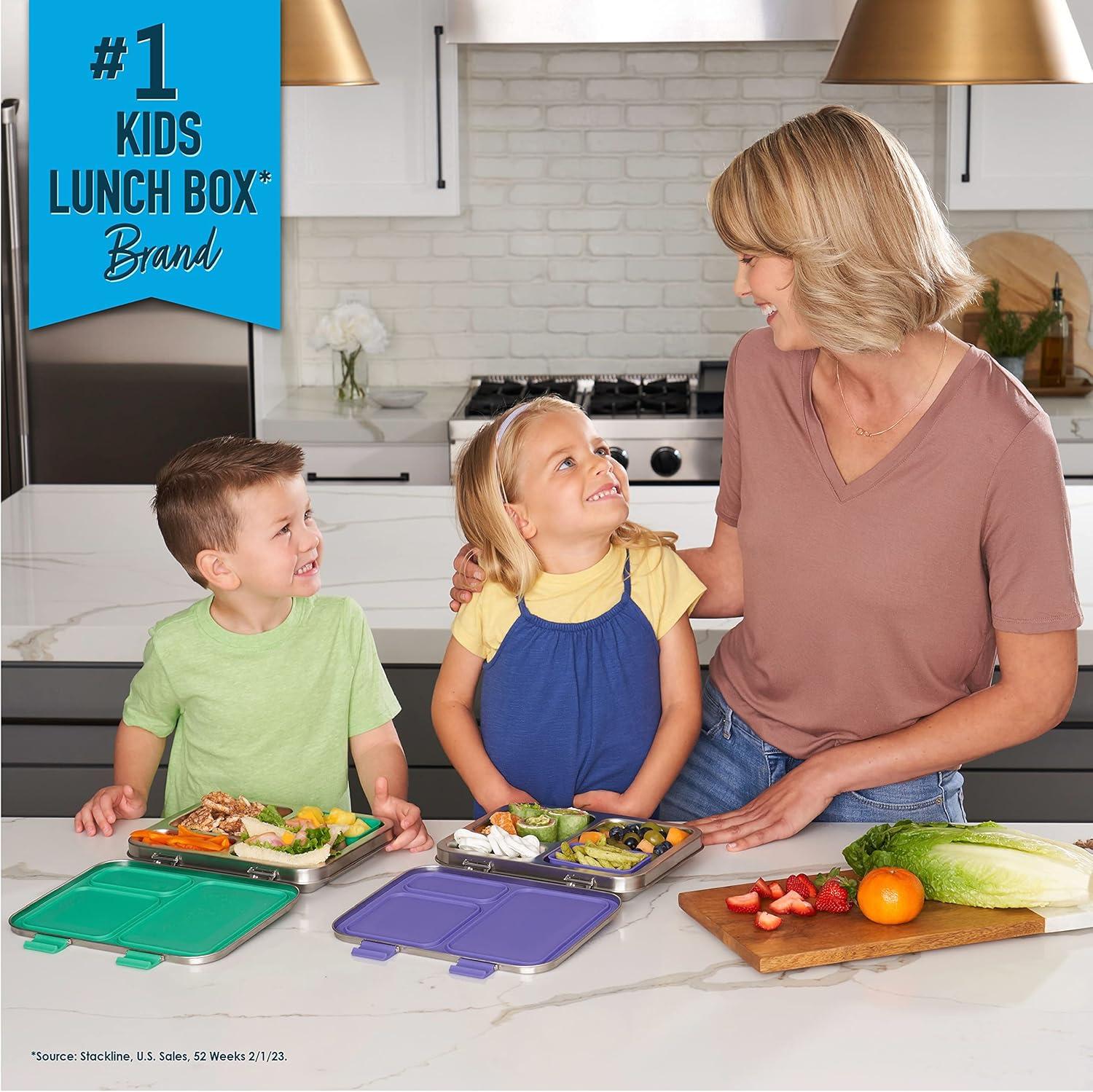 imageBentgo Kids Stainless Steel Lunch Box Set With Reusable Stainless Steel Utensils Purple